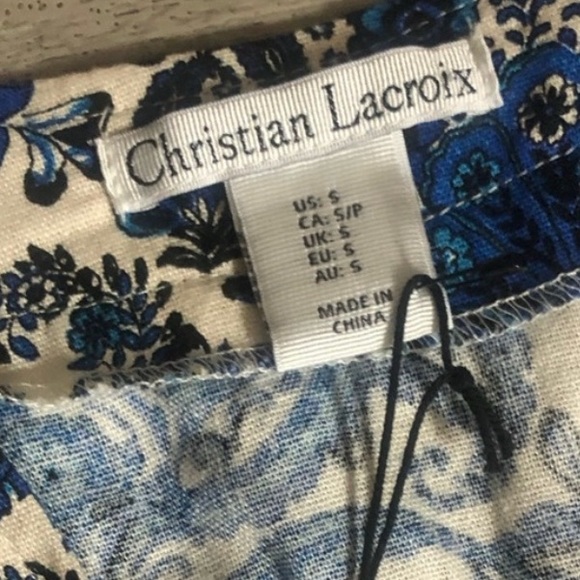 NWT Christian Lacroix sleeveless linen blue wrap dress - Picture 3 of 3
